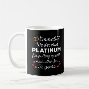 55th Wedding Anniversary I - Emerald Funny Couple Coffee Mug