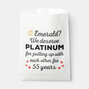 55th Wedding Anniversary I - Emerald Funny Couple Favour Bag