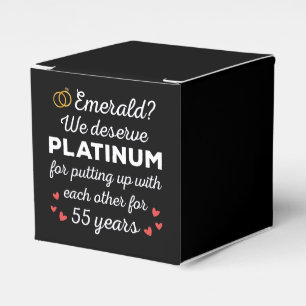 55th Wedding Anniversary I - Emerald Funny Couple Favour Box