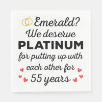 55th Wedding Anniversary I - Emerald Funny Couple