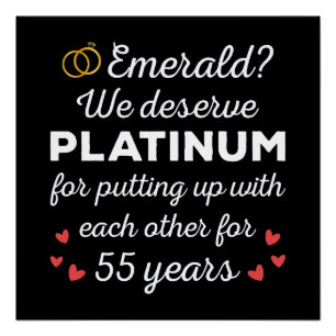 55th Wedding Anniversary I - Emerald Funny Couple Poster