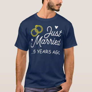 55th Wedding Anniversary Just Married 55 Years Ago T-Shirt