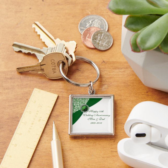 55th Wedding Anniversary Key Chain (Desk)