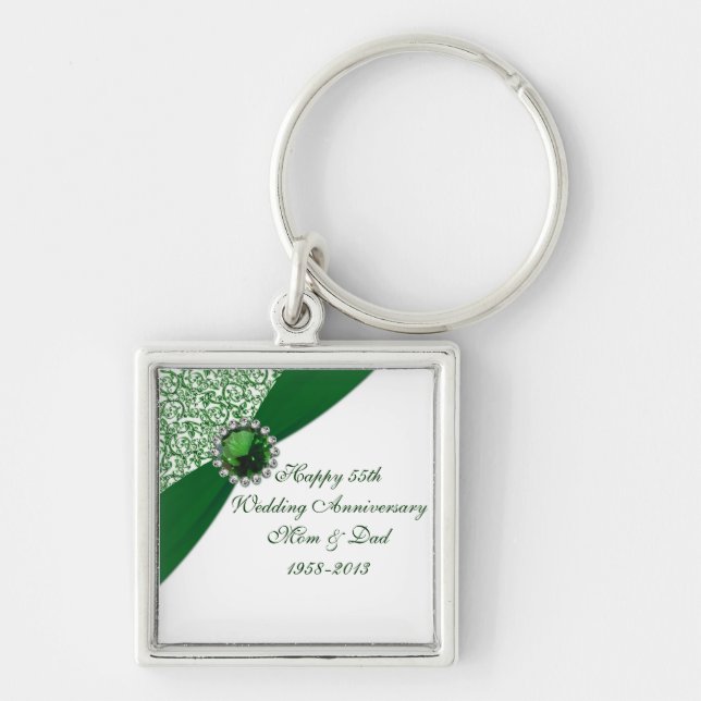 55th Wedding Anniversary Key Chain (Front)