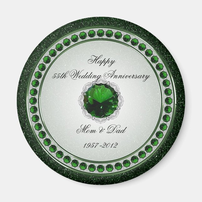 55th Wedding Anniversary Magnet (Front)