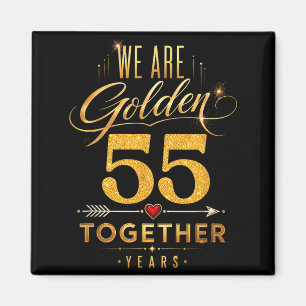 55th Wedding Anniversary Married Golden Together Magnet