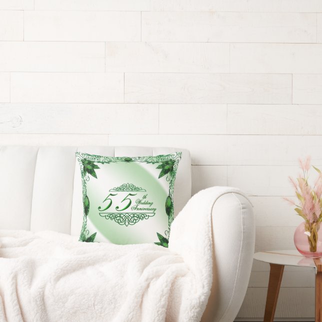 55th Wedding Anniversary Pillow (Couch)