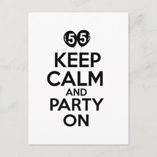 55th year old birthday designs postcard