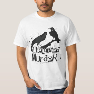 567t8tempted Murder, Crows Colletive Noun, Hallowe T-Shirt