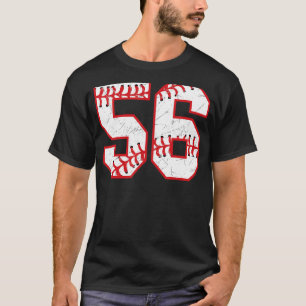 56 Birthday Baseball Theme Bday Party Celebration T-Shirt