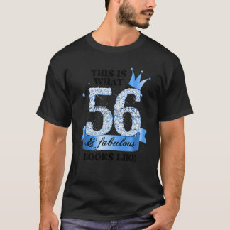 56 & Fabulous I Blue White Party Group Candid Phot T-Shirt