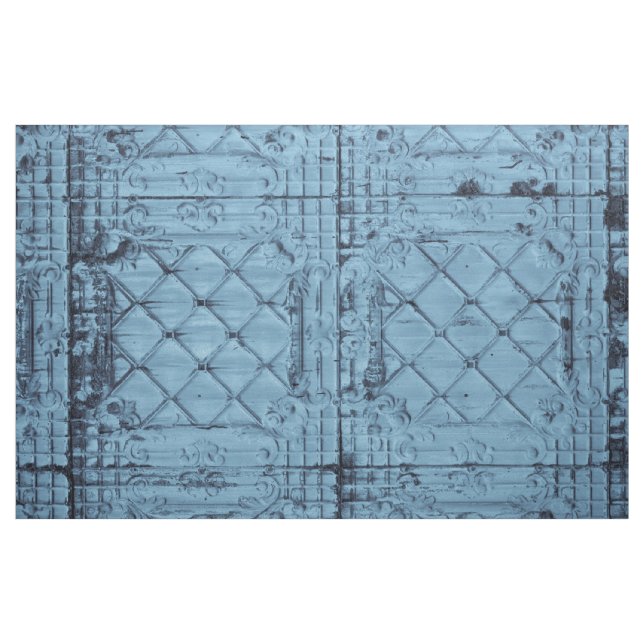 56" Inch Wide Cotton Fabric Rustic Tin Panel Ceili (Yard)