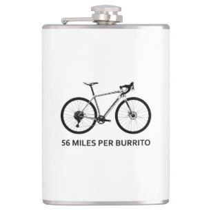 56 Miles Per Burrito Hip Flask
