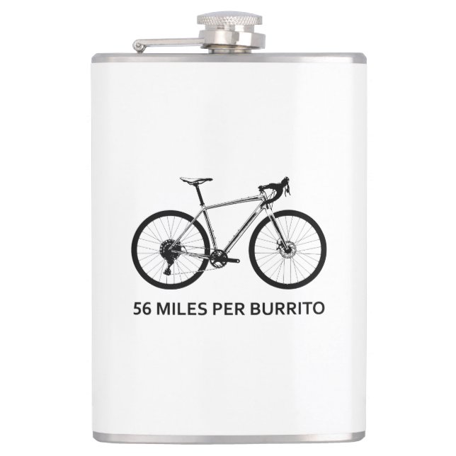 56 Miles Per Burrito Hip Flask (Front)