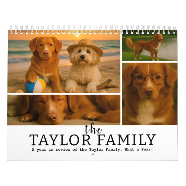 56 Photo Collage Month By Month Personalized Calendar (Cover)