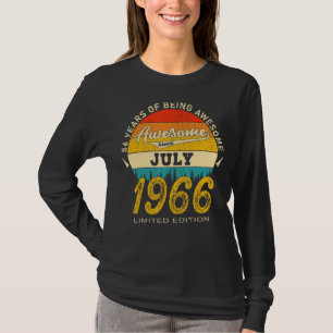 56 Year Old Awesome Since July 1966 56th Birthday T-Shirt