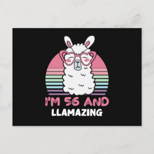 56 Year Old Bday Llamazing 56th Birthday Llama Postcard