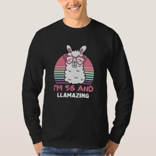 56 Year Old Bday Llamazing 56th Birthday Llama T-Shirt