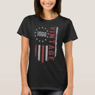 56 Years Old 1966 American Flag 56th Birthday T-Shirt