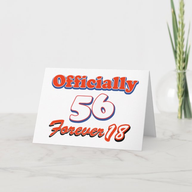 56 years old birthday designs card (Front)