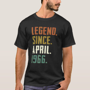 56 Years Old Legend Since April 1966 56th Birthday T-Shirt