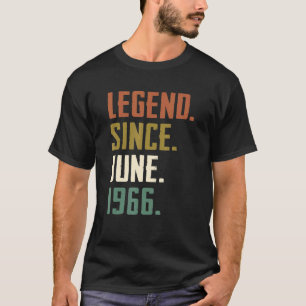 56 Years Old Legend Since June 1966 56th Birthday T-Shirt