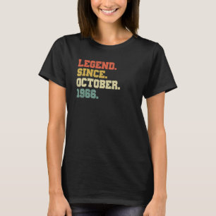 56 Years Old Legend Since October 1966 56th Birth T-Shirt