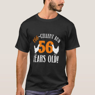 56th Birthday 56 Years Old Chicken Farmer Chicken  T-Shirt