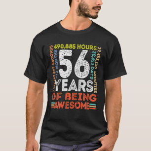56th Birthday Awesome 56 Years Old Vintage Retro T-Shirt