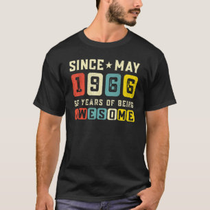 56th Birthday Awesome Since May 1966 Vintage T-Shirt