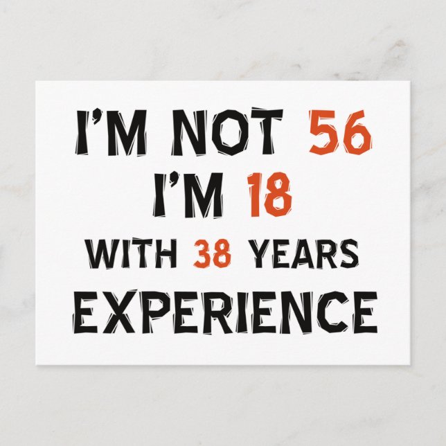 56th birthday designs postcard (Front)