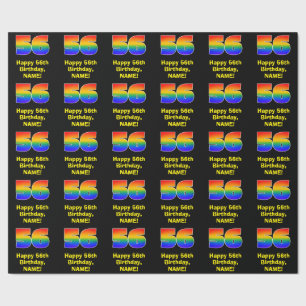 56th Birthday: Fun, Colourful Rainbow Inspired # 5 Wrapping Paper