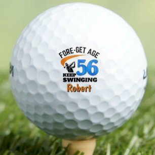 56th Birthday Golf Gift Funny Keepsake Blue Balls