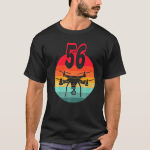 56th Birthday I Retro Remote Control Drones With C T-Shirt