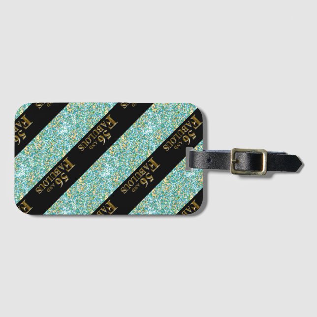 56th  Birthday  Luggage Tag (Front Horizontal)