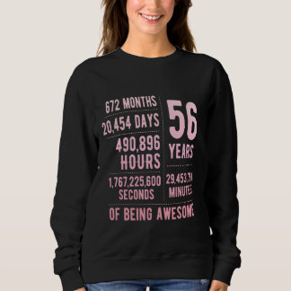 56th Birthday Men Women Funny 56 Years Old Sweatshirt