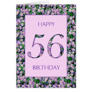 56th Birthday Purple Daisies