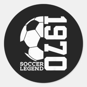 56th Birthday Soccer Legend 1970  Classic Round Sticker