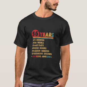 56th Birthday Vintage 56 Years Of Being Awesome Bo T-Shirt