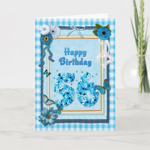 56th Birthday with a scrapbook effect Card