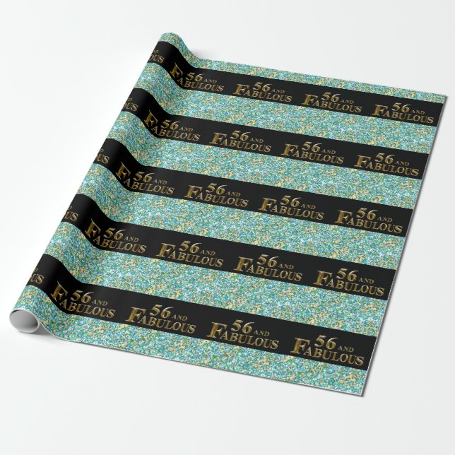 56th  Birthday  Wrapping Paper (Unrolled)