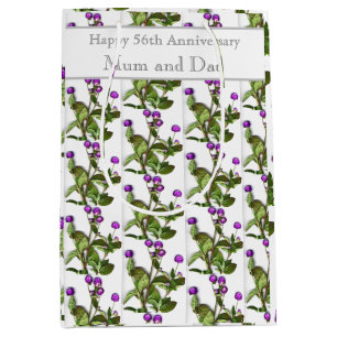 56th Wedding Anniversary Globe Amaranth  Medium Gift Bag