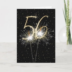 56th wedding anniversary sparklers card