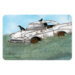 57 Chevy out to Pasture Magnet