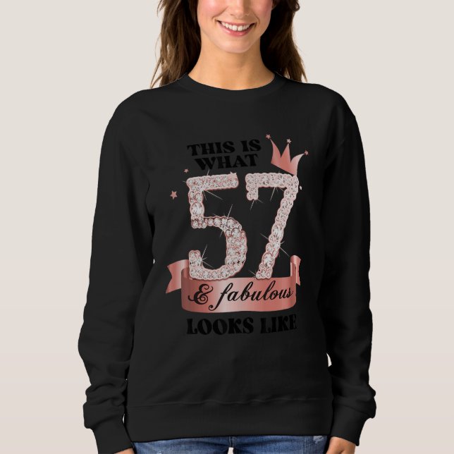 57 & Fabulous I Rose And White Party Group Candid  Sweatshirt (Front)