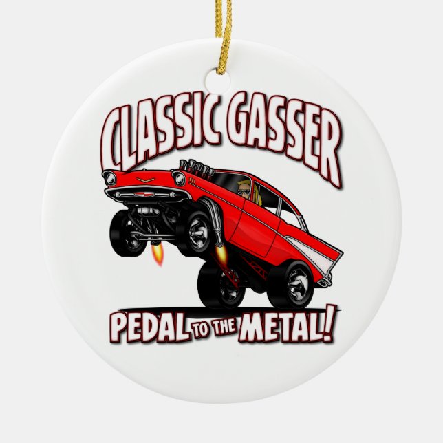 57 GASSER Flair Ceramic Ornament (Front)