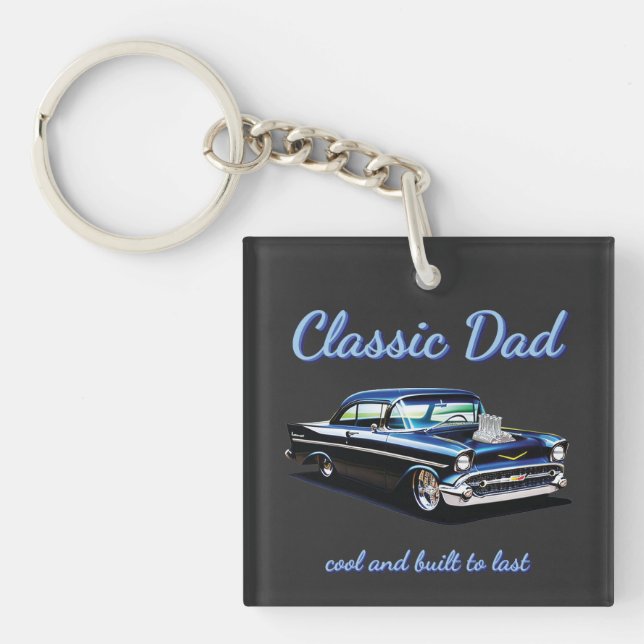 '57 Muscle Car key ring, classic dad built to last Ring (Front)