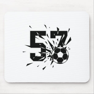 57 Soccer Explosion Number 57 Footll Fan Style Mouse Pad