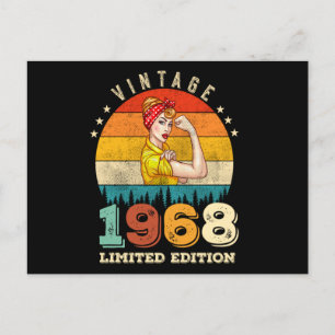 57 Year Old Bday 1968 Vintage 57th Birthday Women Postcard