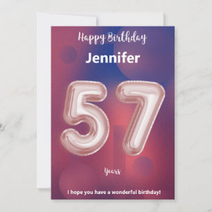 57 year old Happy Birthday card
